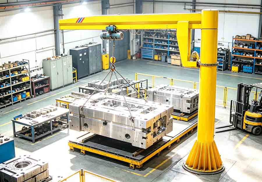 Jib crane moving industrial mould die Jib crane moving industrial mould die